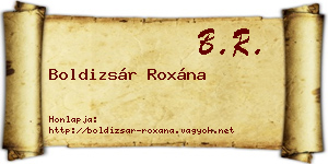 Boldizsár Roxána névjegykártya