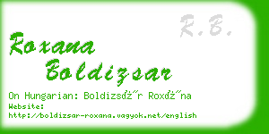 roxana boldizsar business card